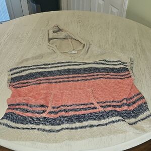 Cloud Chaser Bo Ho ✨️ Cream Knit Poncho Sweater Size M